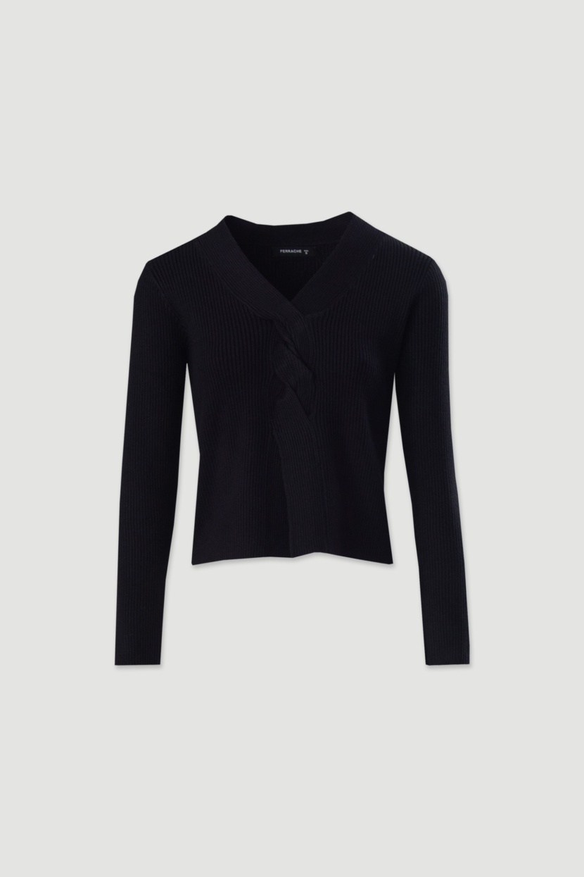 CAMISOLA DE MALHA COM PORMENOR ENTRANÇADO- OI25SN91209 - Image 3