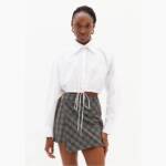 CAMISA CROPPED MANGA OVERSIZED E ATILHO- 502CA001520