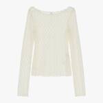 BLUSA DE MANGA COMPRIDA COM ESTAMPA GEOMÉTRICA TRANSPARENTE- TX85KKH