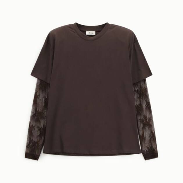 CAMISOLA DE MANGA COMPRIDA COM TRANSPARÊNCIAS [T.U]- T262Y039