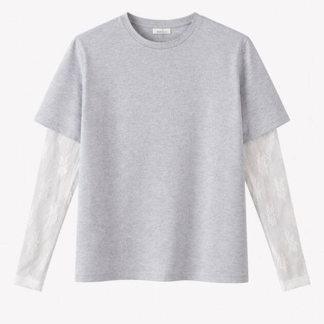 T-SHIRT DIXIE COM MANGAS EM RENDA - T262A19