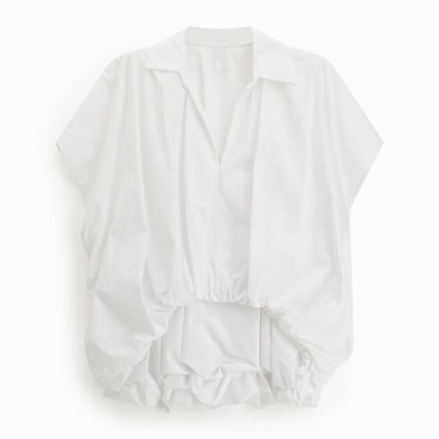 CAMISA OVERSIZED COM GOLA CLÁSSICA E BAINHA FRANZIDA- CNM7LFP