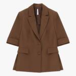 BLAZER DE ABOTOAMENTO DUPLO COM MANGAS CURTAS E ABERTURAS LATERAIS  - JAP1LHX