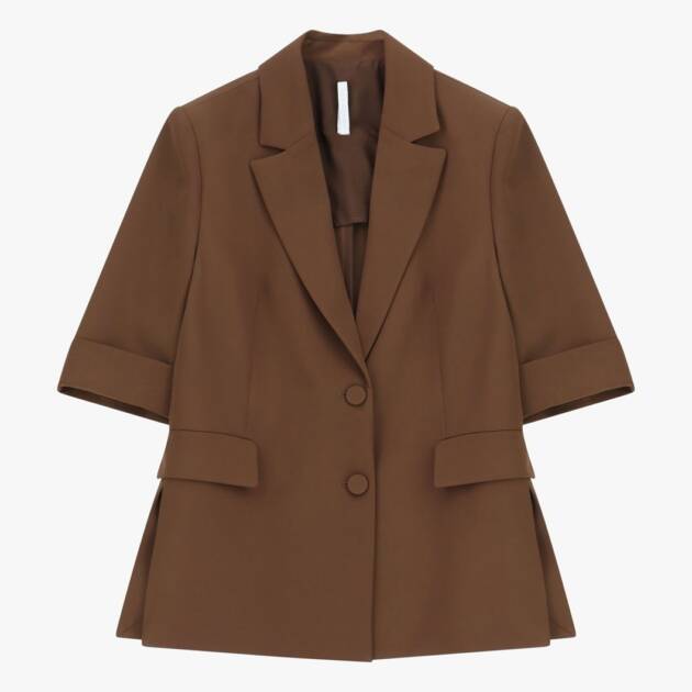 BLAZER DE ABOTOAMENTO DUPLO COM MANGAS CURTAS E ABERTURAS LATERAIS  - JAP1LHX