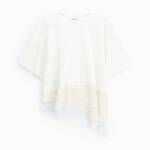 CAMISOLA CROPPED COM DETALHE ASSIMÉTRICO EM RENDA - T073A037