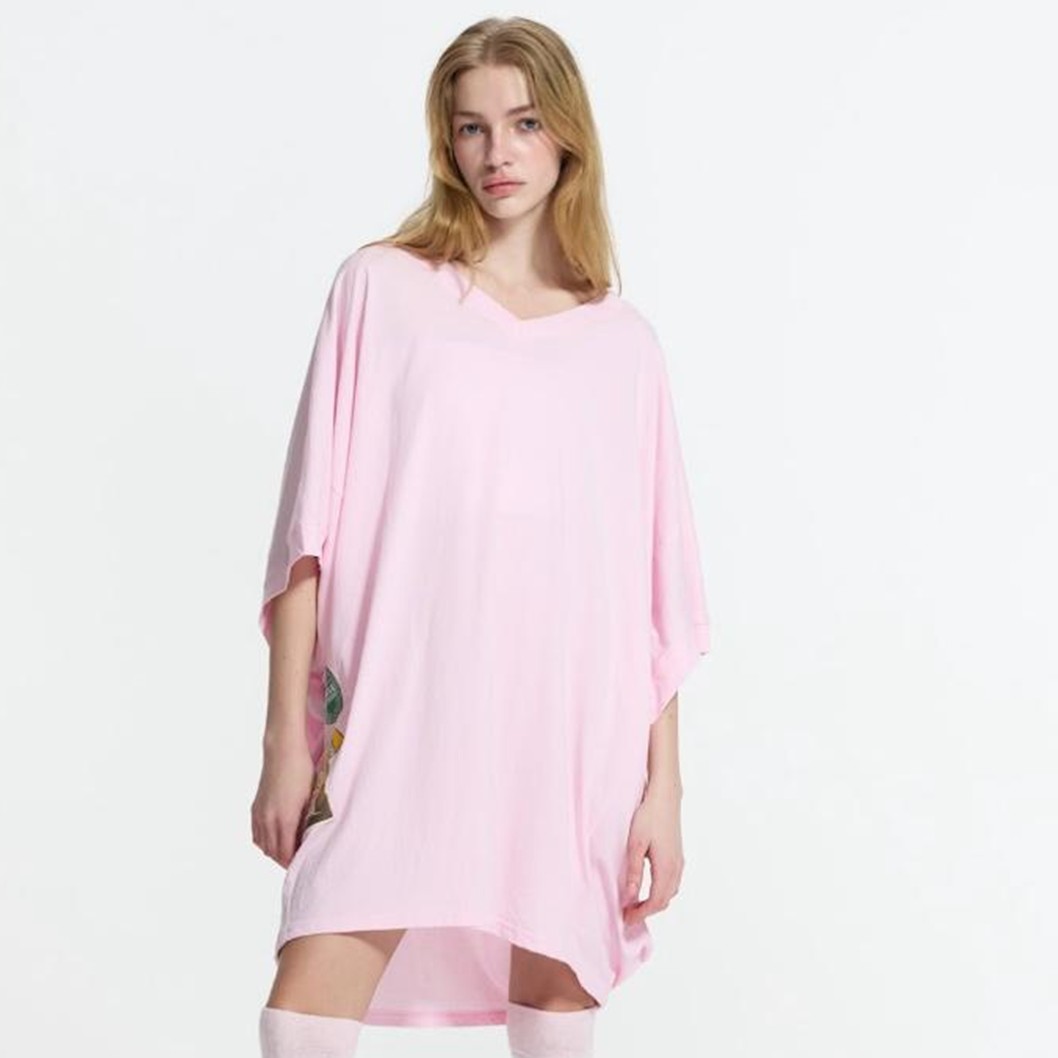 TÚNICA ROSA OVERSIZED COM ESTAMPADO- VS26-19157