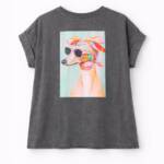 T-SHIRT CINZA COM ESTAMPADO - 2507041