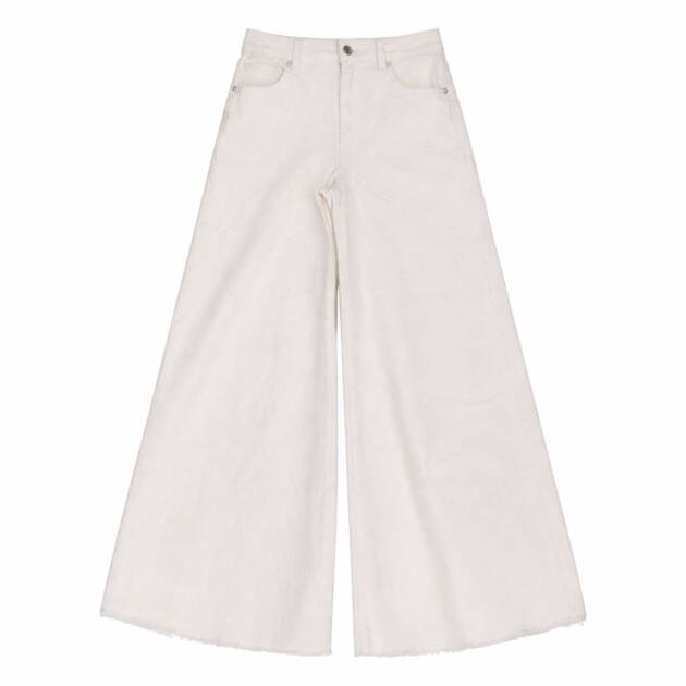 CALÇAS WIDE LEG EM GANGA CRU - SW2038