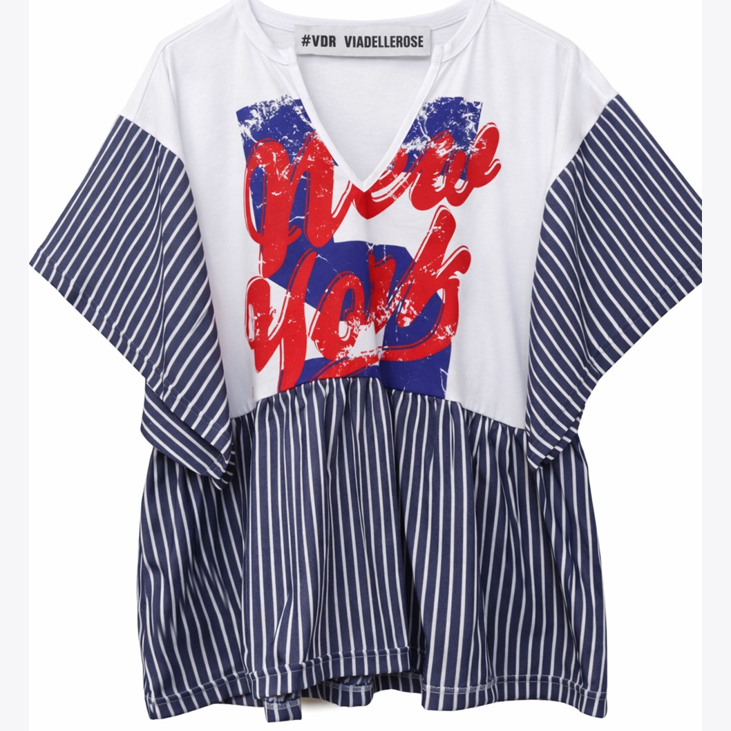 T-SHIRT OVERSIZE COM MIX DE PADRÕES - VS26-19021