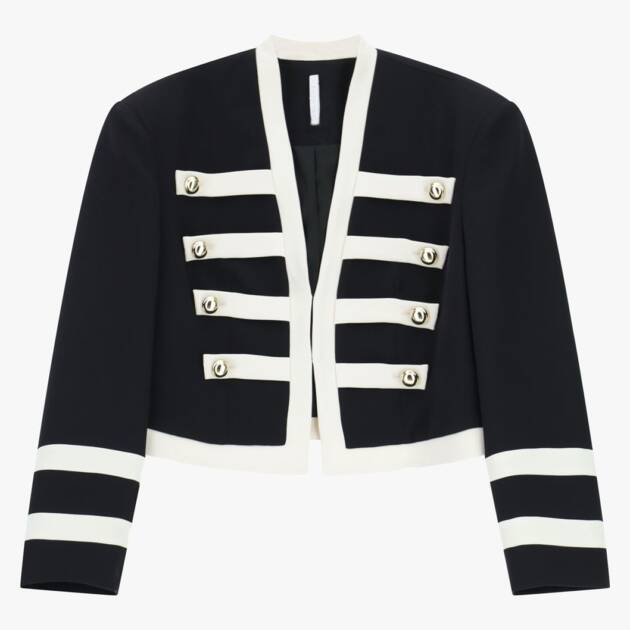 JAQUETA CURTA COM BOTÕES E DETALHES CONTRASTANTES - JBN8LKW