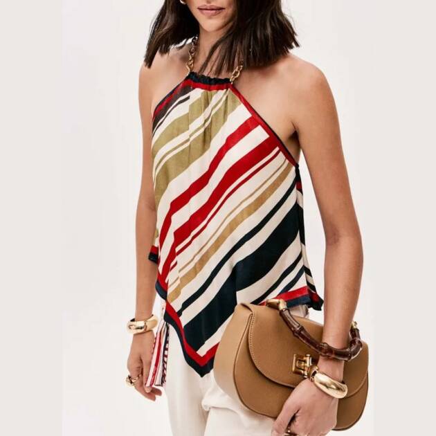 BLUSA FRENTE ÚNICA ESTAMPADA - 502BL009088