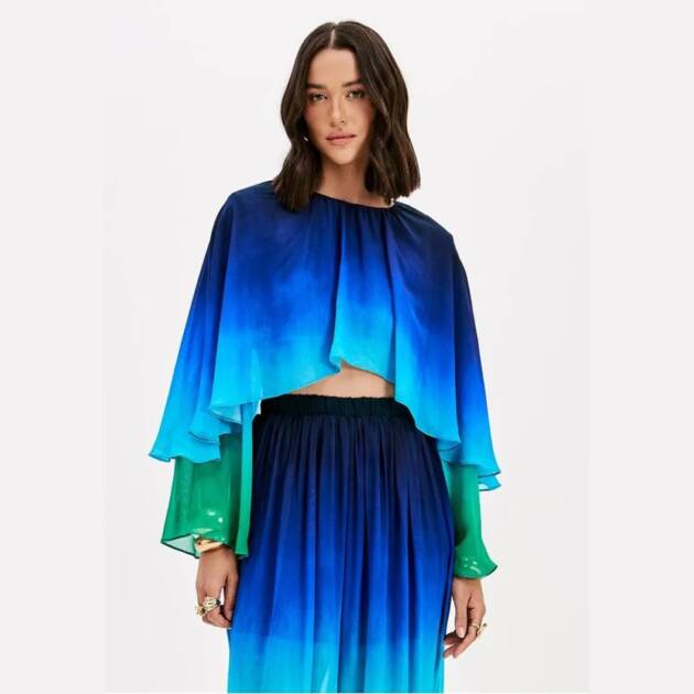 BLUSA AMPLA CHIFFON COM SOBREPOSIÇÃO - 502BL009092