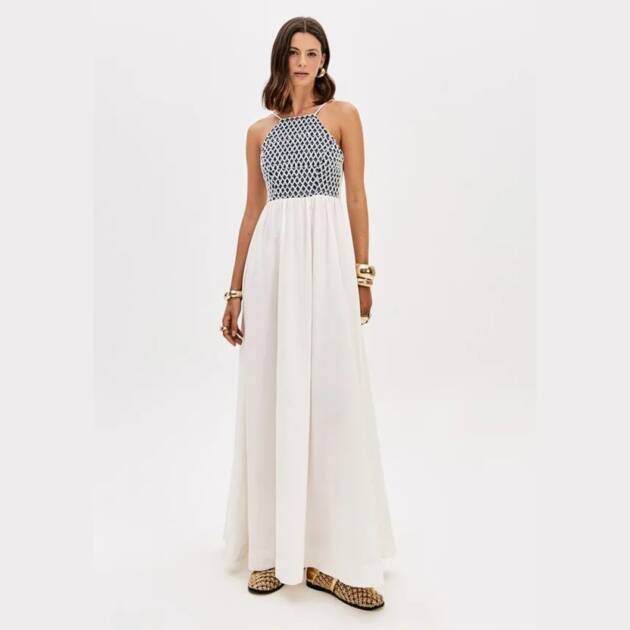 VESTIDO LONGO COM AMARRAÇÃO - 502VE011948