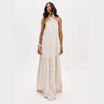 VESTIDO LONGO FRENTE ÚNICA EM LINHO - 502VE011946 4 VESTIDO LONGO FRENTE ÚNICA EM LINHO - 502VE011946