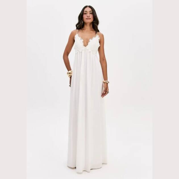 VESTIDO SUPER MIDI DE ALÇAS EM LINHO - 502VE011890