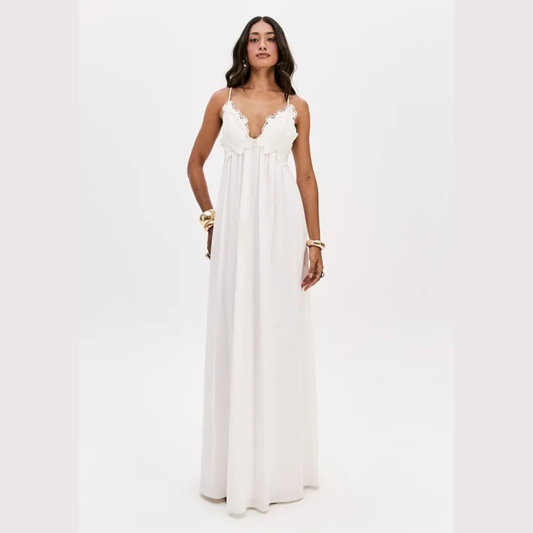 VESTIDO SUPER MIDI DE ALÇAS EM LINHO - 502VE011890
