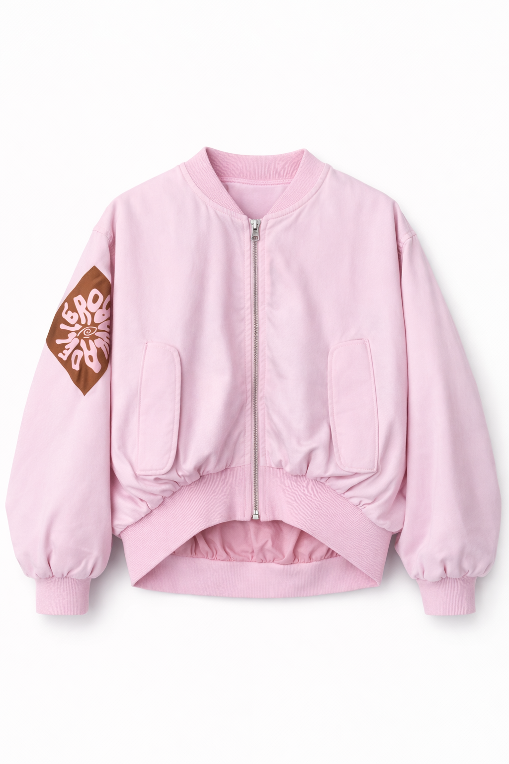 BOMBER ROSA COM FECHO E DETALHE GRÁFICO - VS26-19050 1 BOMBER ROSA COM FECHO E DETALHE GRÁFICO - VS26-19050 - Image 2