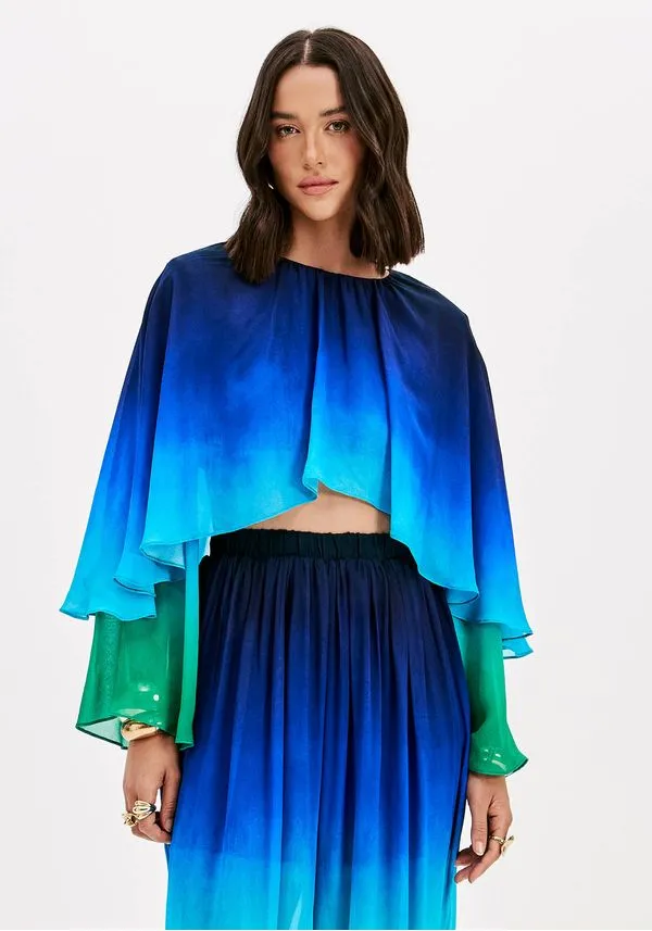 BLUSA AMPLA CHIFFON COM SOBREPOSIÇÃO - 502BL009092 5 BLUSA AMPLA CHIFFON COM SOBREPOSIÇÃO - 502BL009092 - Image 6