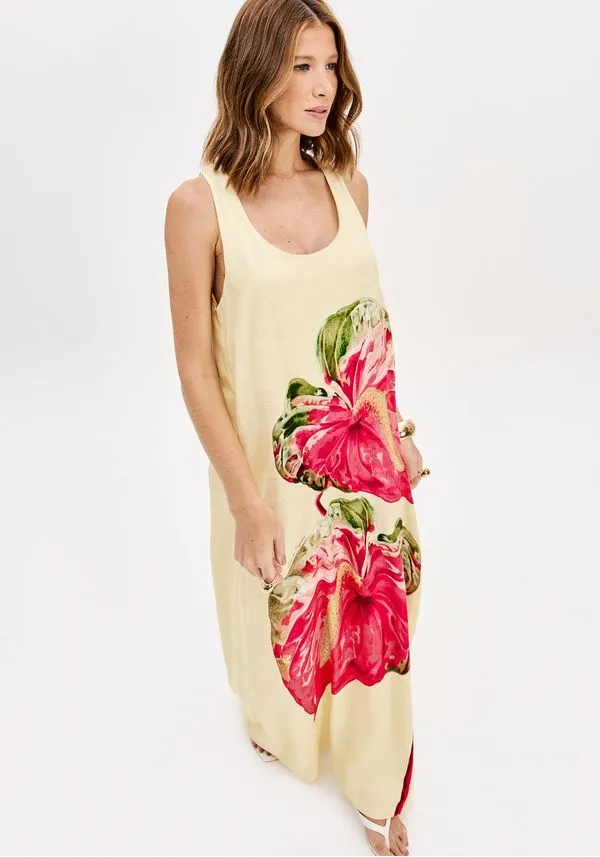 VESTIDO LONGO SEM MANGAS COM CINTO - 502VE011748 1 VESTIDO LONGO SEM MANGAS COM CINTO - 502VE011748 - Image 2