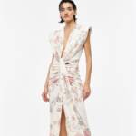 VESTIDO LONGO COM ESTAMPA FLORAL E DECOTE EM V - AFYOLIP