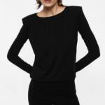 BLUSA DE MANGA COMPRIDA COM DECOTE FRANZIDO - TAB5LOB