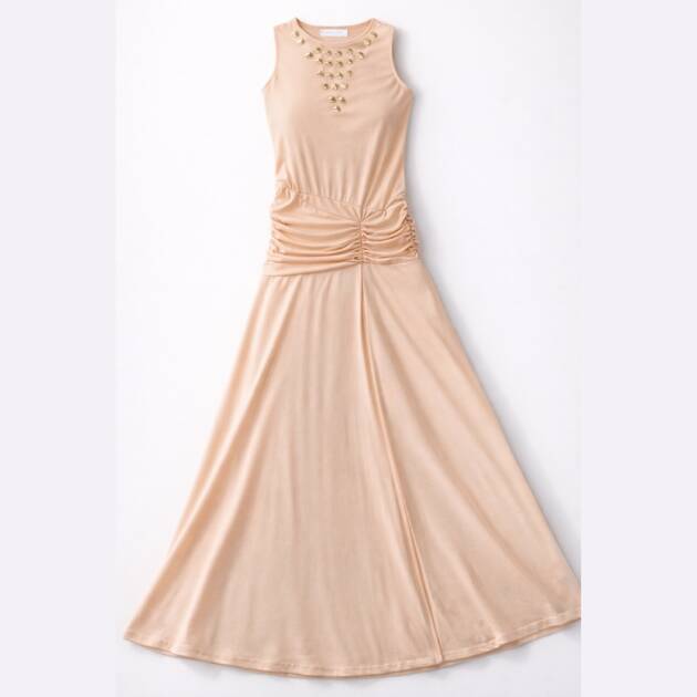 VESTIDO MIDI COM DRAPEADO E APLICAÇÕES – TL-08SS261626