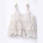 TOP DE RENDA COM ALÇAS BORDADAS - TL-10SS261538