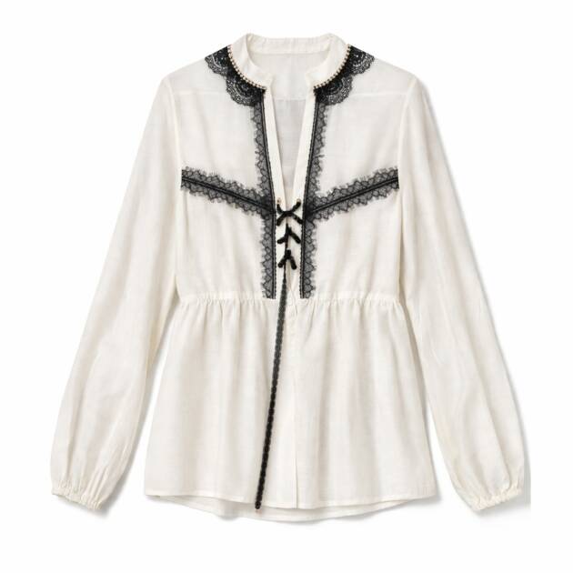 BLUSA COM DETALHES EM RENDA - TL-02SS261607