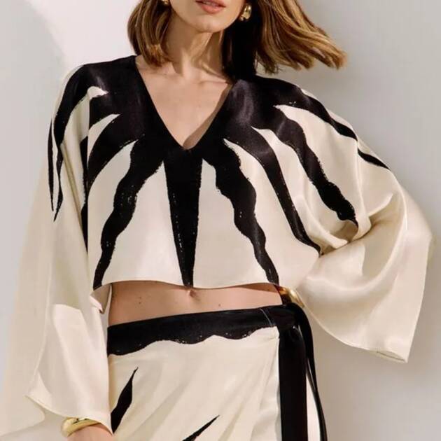 BLUSA CROPPED ESTAMPADA - 502BL009103