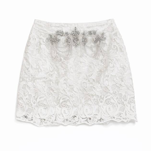 SAIA CURTA EM RENDA COM BORDADO - TL-01SS261601