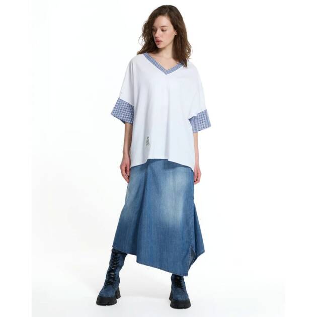 CAMISOLA OVERSIZED COM DECOTE V - VS26-19016