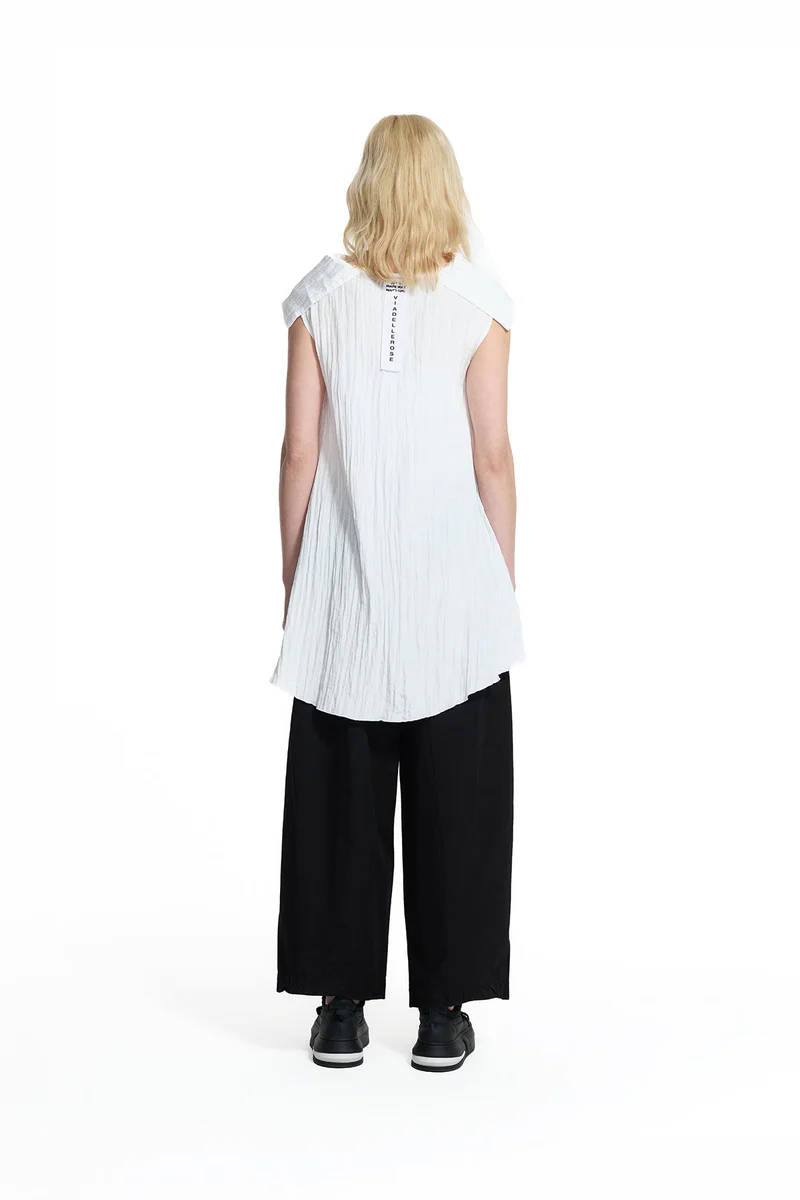 BLUSA BRANCA ASSIMÉTRICA COM TEXTURA AMASSADA - VS26-19145 5 BLUSA BRANCA ASSIMÉTRICA COM TEXTURA AMASSADA - VS26-19145 - Image 6